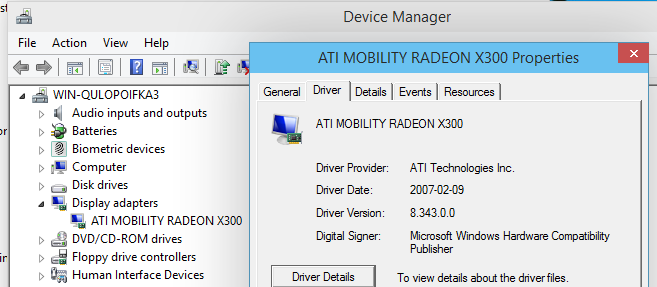 Windows 10 ATIx300 driver
