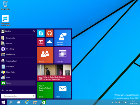 Windows 10 technical preview